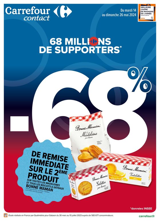 Catalogue Carrefour Drive à Le Mans | 68 millions de supporters !  | 14/05/2024 - 26/05/2024