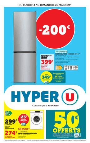 Catalogue Hyper U à Saint-Hilaire-de-Riez | Offres gros électroménager | 14/05/2024 - 26/05/2024