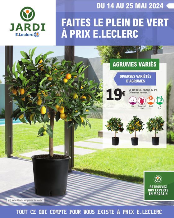 Catalogue E.Leclerc Jardi à Surgères | Faites le plein de vert à prix | 14/05/2024 - 25/05/2024