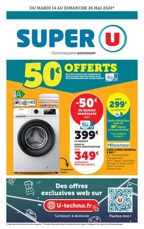 Catalogue Super U à Aspres-sur-Buëch | Offres gros électroménager | 14/05/2024 - 26/05/2024