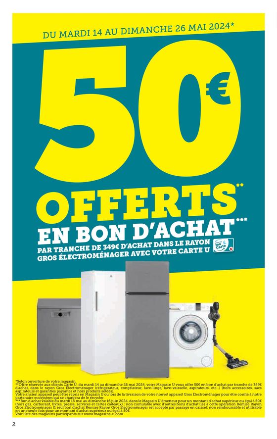 Catalogue Super U à Romans-sur-Isère | Offres gros électroménager | 14/05/2024 - 26/05/2024