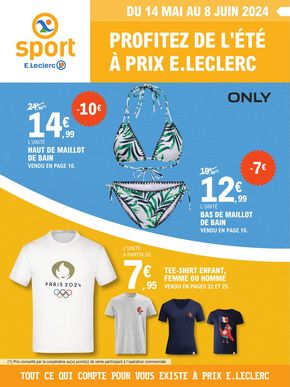 Catalogue E.Leclerc Sports à Mauléon-Licharre | Profitez de l'été à prix | 14/05/2024 - 08/06/2024