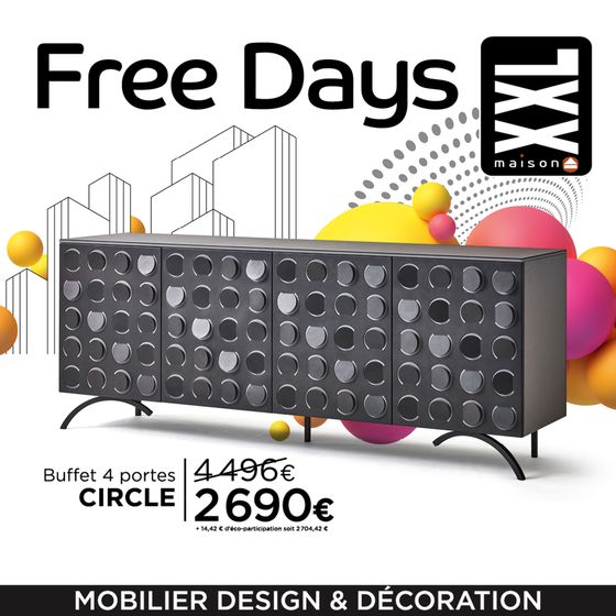 Catalogue XXL Maison à Nîmes | A découvrir en magasin durant nos Free Days, des offres folles sur nos canapés et meubles design | 09/05/2024 - 23/05/2024