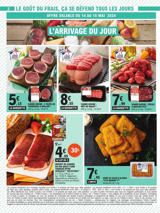 Catalogue E.Leclerc Express à Biarritz | Tout le quotidien à prix e.leclerc | 14/05/2024 - 25/05/2024