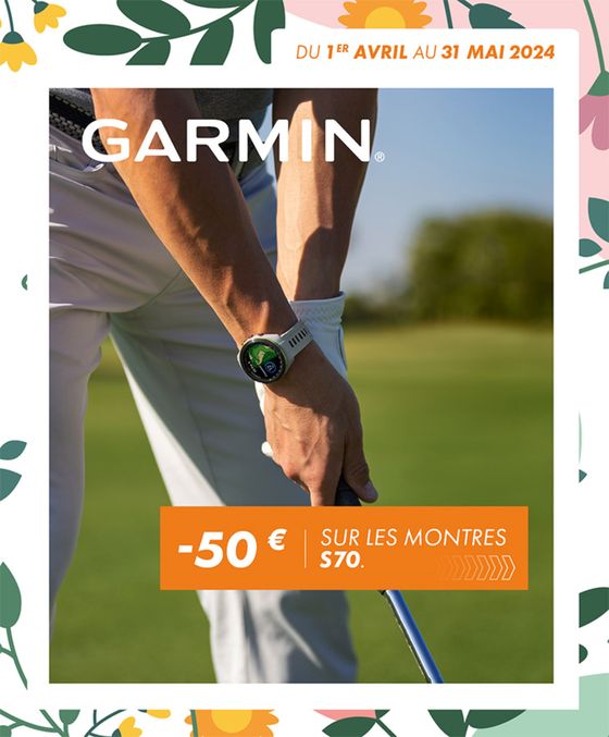 Catalogue Golf Plus à Levallois-Perret | -50 € sur les montres S70 | 10/05/2024 - 31/05/2024