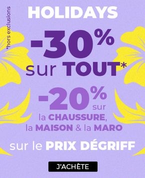 Promos de Mode à Portes-lès-Valence | -30% sur tout sur Degriff'Stock | 10/05/2024 - 16/05/2024