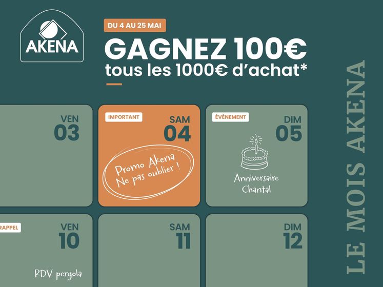 Catalogue Akena Vérandas à Montlhéry | C'est le mois AKENA, profitez de notre offre exceptionnelle | 10/05/2024 - 25/05/2024