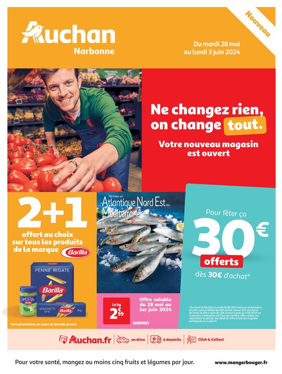 Catalogue Auchan Hypermarché à Narbonne | Nouveau magasin Narbone | 28/05/2024 - 03/06/2024