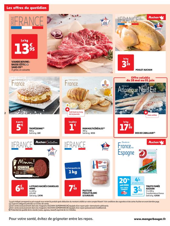 Catalogue Auchan Supermarché à Cournon | Format XXL à prix XXS dans votre supermarché | 28/05/2024 - 02/06/2024