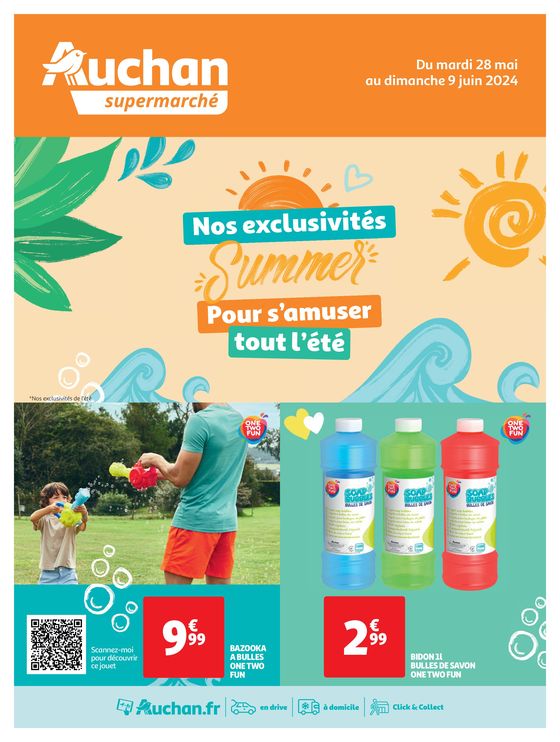 Catalogue Auchan Supermarché à Toulouse | Tout pour vos vacances | 28/05/2024 - 09/06/2024