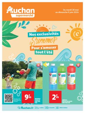 Catalogue Auchan Supermarché à Beauvoir-en-Lyons | Tout pour vos vacances | 28/05/2024 - 09/06/2024