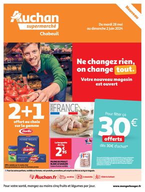 Catalogue Auchan Supermarché à Chanos-Curson | Nouveau magasin Chabeuil | 28/05/2024 - 02/06/2024