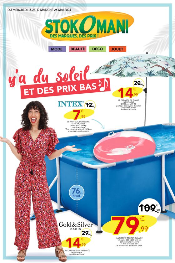 Catalogue Stokomani à Fontaine-lès-Dijon | Y'a du soleil et des prix bas | 13/05/2024 - 26/05/2024