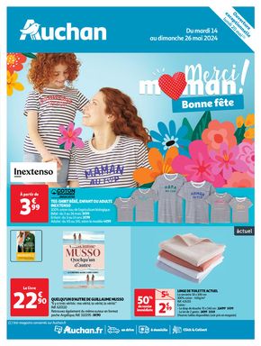 Catalogue Auchan Hypermarché à Mers-les-Bains | Merci maman ! Bonne fête | 14/05/2024 - 26/05/2024