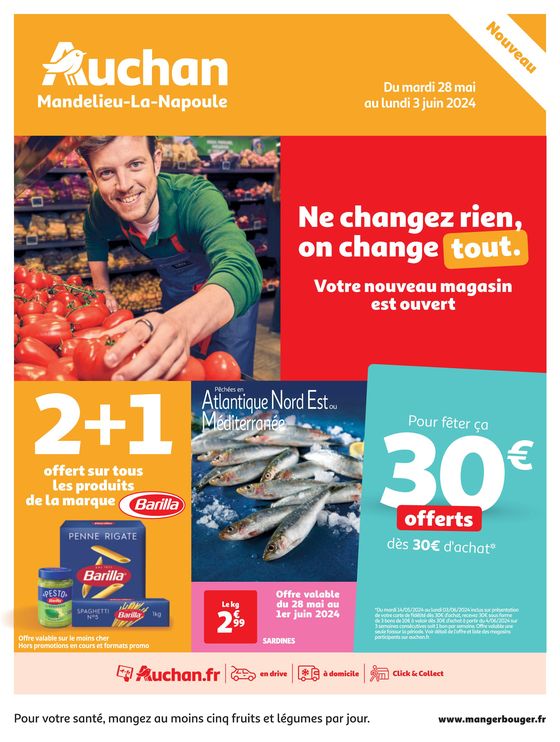 Catalogue Auchan Hypermarché à Mandelieu-la-Napoule | Nouveau magasin Mandelieu-La-Napoule | 28/05/2024 - 03/06/2024