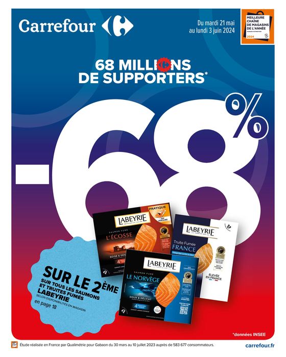 Catalogue Carrefour à Cusset | 68 millions de supporters | 21/05/2024 - 03/06/2024