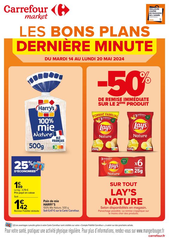 Catalogue Carrefour Market à Villeurbanne | LES BONS PLANS DERNIERE MINUTE | 14/05/2024 - 20/05/2024