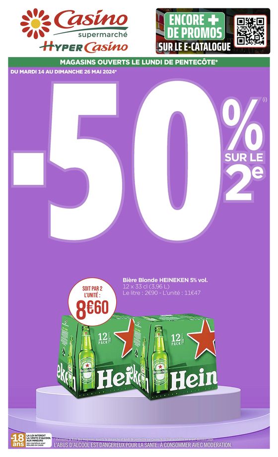 Catalogue Casino Supermarchés à Boussac-Bourg | -50 % sur le 2e | 13/05/2024 - 26/05/2024