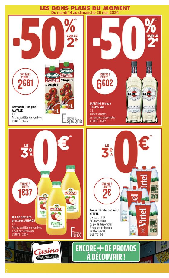 Catalogue Casino Supermarchés à Porto-Vecchio | -50 % sur le 2e | 13/05/2024 - 26/05/2024