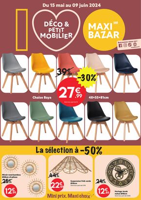 Promos de Meubles et Décoration à Gaillard | Déco & petit mobilier sur Maxi Bazar | 14/05/2024 - 09/06/2024