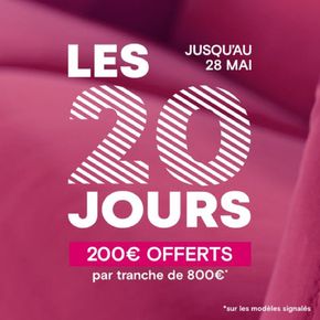 Promos de Meubles et Décoration à Alès | Les 20 jours 200€ offerts sur La Maison du Convertible | 14/05/2024 - 28/05/2024