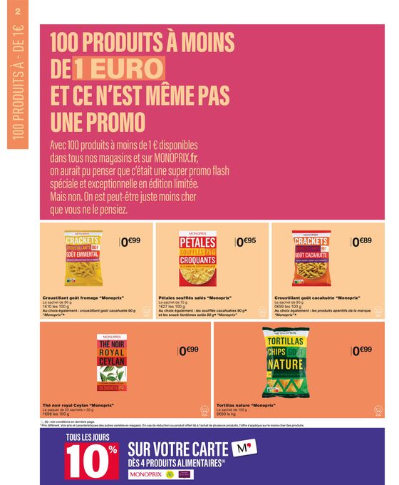 Catalogue Monoprix à Reims | 100 produits à moins de 1€ | 15/05/2024 - 26/05/2024