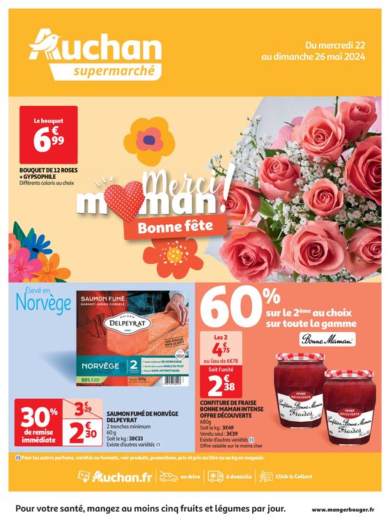 Catalogue Auchan Supermarché à Nemours |  Faites le plein de bonnes affaires ! | 22/05/2024 - 26/05/2024