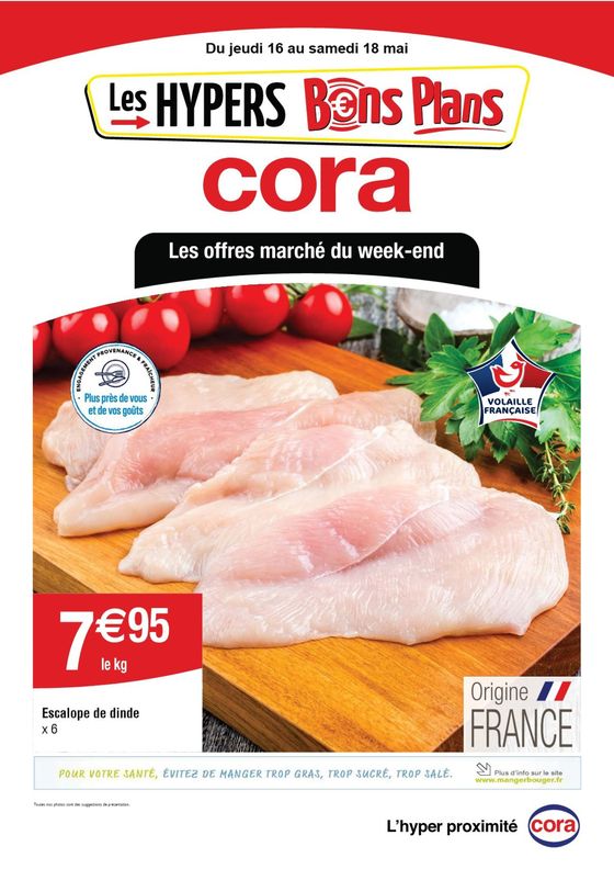 Catalogue Cora à Vichy | Les offres marché du week-end | 16/05/2024 - 18/05/2024
