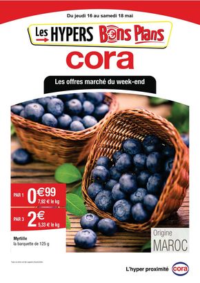 Promos de Supermarchés à Belleray | Les offres marché du week-end sur Cora | 16/05/2024 - 18/05/2024