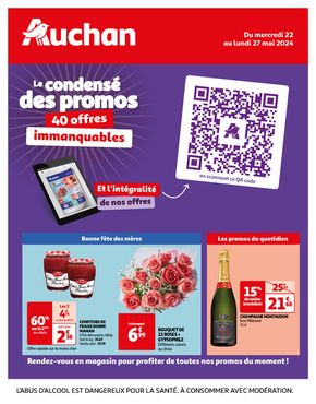Catalogue Auchan Supermarché à Paris | Le condensé des promos | 22/05/2024 - 27/05/2024