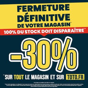 Catalogue Toto à Poitiers | 100% du stock doit disparaître | 17/05/2024 - 31/05/2024