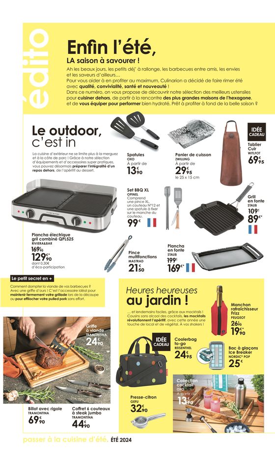 Catalogue Culinarion à Pau | Et si Culinarion vous aidait à savourer la cuisine d’été ? | 17/05/2024 - 31/08/2024