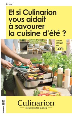 Promos de Meubles et Décoration à Plouzané | Et si Culinarion vous aidait à savourer la cuisine d’été ? sur Culinarion | 17/05/2024 - 31/08/2024
