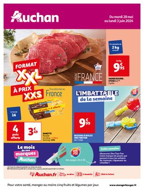 Promos de Supermarchés à Payrin-Augmontel | Format XXL à prix XXS sur Auchan Hypermarché | 28/05/2024 - 03/06/2024