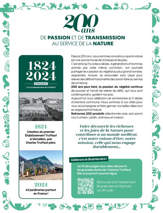 Catalogue Truffaut à Nantes | 200 ans, 200 produits exceptionnels | 20/05/2024 - 09/06/2024