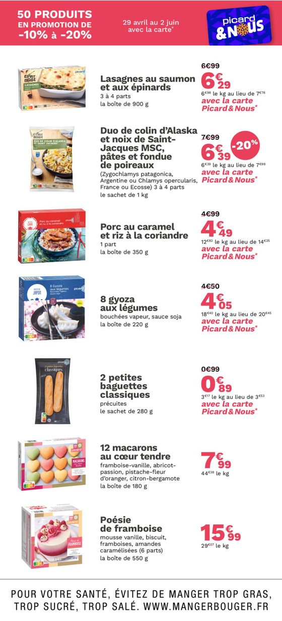 Catalogue Picard à Vichy | Chaucun son menu ! | 20/05/2024 - 02/06/2024