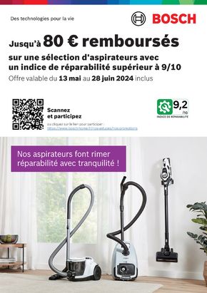 Catalogue Boulanger à Tourcoing | OFFRE BOSCH: JUSQU'À 80€ REMBOURSÉS ! | 20/05/2024 - 28/06/2024