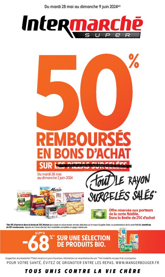 Catalogue Intermarché à Gignac (Hérault) | 50% REMBOURSÉS EN BONS D'ACHAT | 28/05/2024 - 09/06/2024
