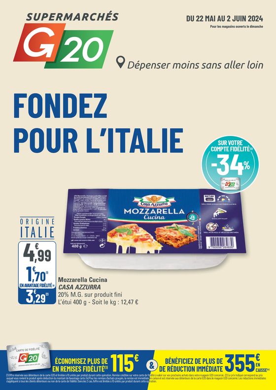 Catalogue G20 à Lagny-sur-Marne | FONDEZ POUR L'ITALIE | 22/05/2024 - 02/06/2024