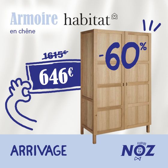 Catalogue Noz à Montbard | Canapés, bibliothèques, tables et autres meubles design à -60% ! | 22/05/2024 - 31/05/2024