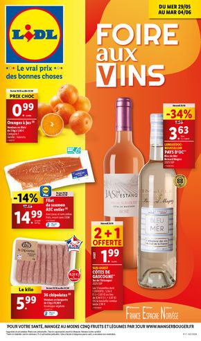 Catalogue Lidl à Thumeries | Profitez des meilleures offres sur un large choix de vins dans nos supermarchés Lidl ! | 29/05/2024 - 04/06/2024