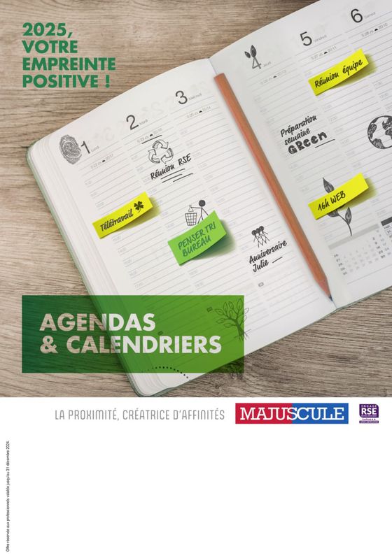 Catalogue Majuscule à Montauban | Les Agendas et Calendriers 2025 | 23/05/2024 - 31/12/2025