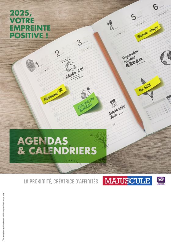 Catalogue Majuscule à Rodez | Les Agendas et Calendriers 2025 | 23/05/2024 - 31/12/2025