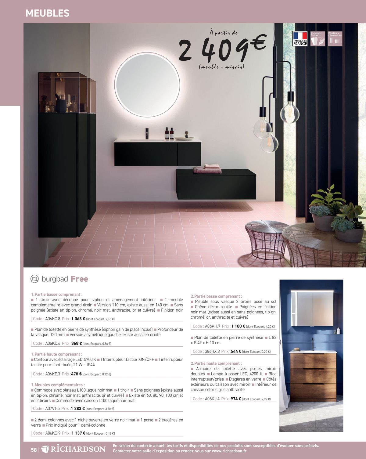 Catalogue Salle de bains et carrelage 2024, page 00060