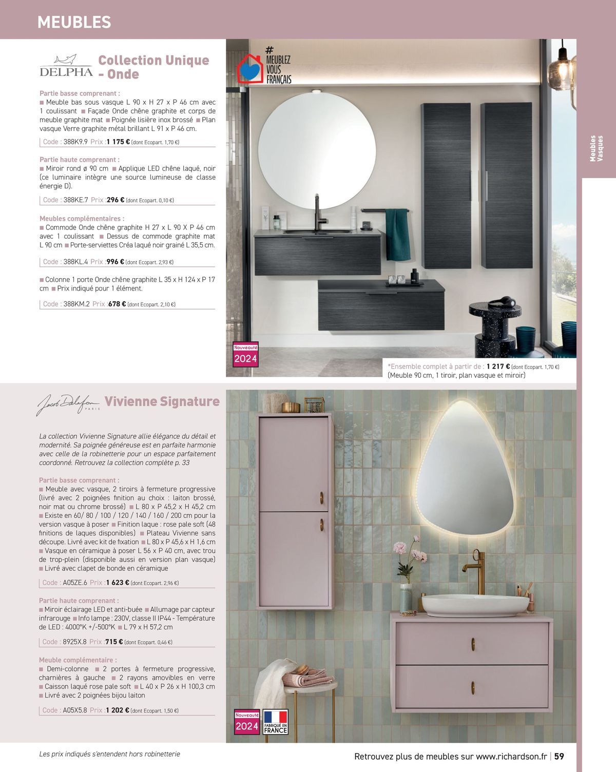 Catalogue Salle de bains et carrelage 2024, page 00061