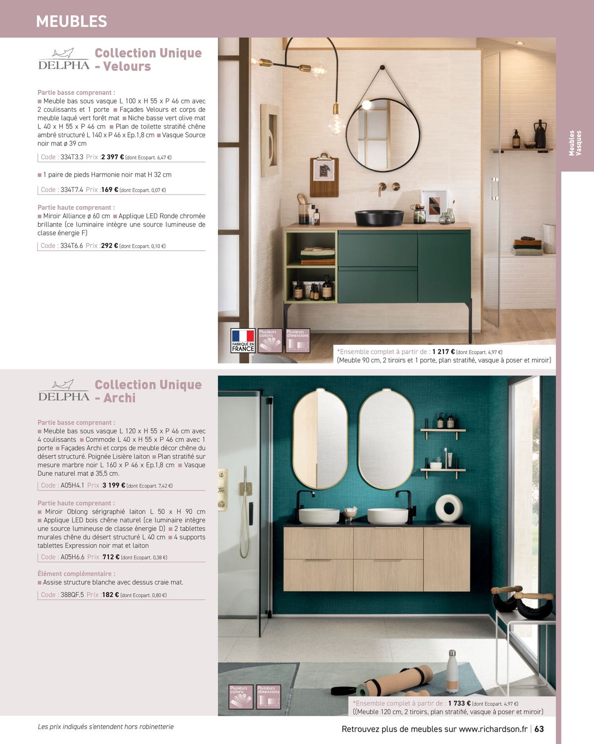Catalogue Salle de bains et carrelage 2024, page 00065