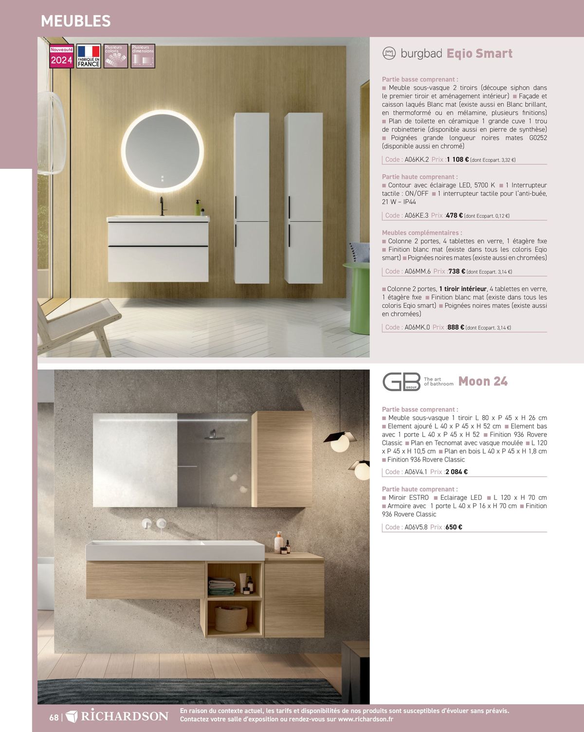 Catalogue Salle de bains et carrelage 2024, page 00070