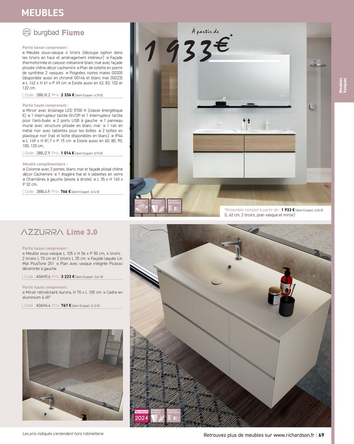Catalogue Salle de bains et carrelage 2024, page 00071