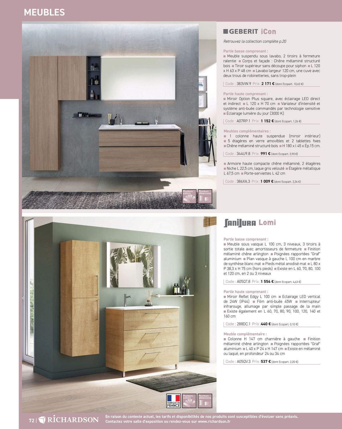 Catalogue Salle de bains et carrelage 2024, page 00074