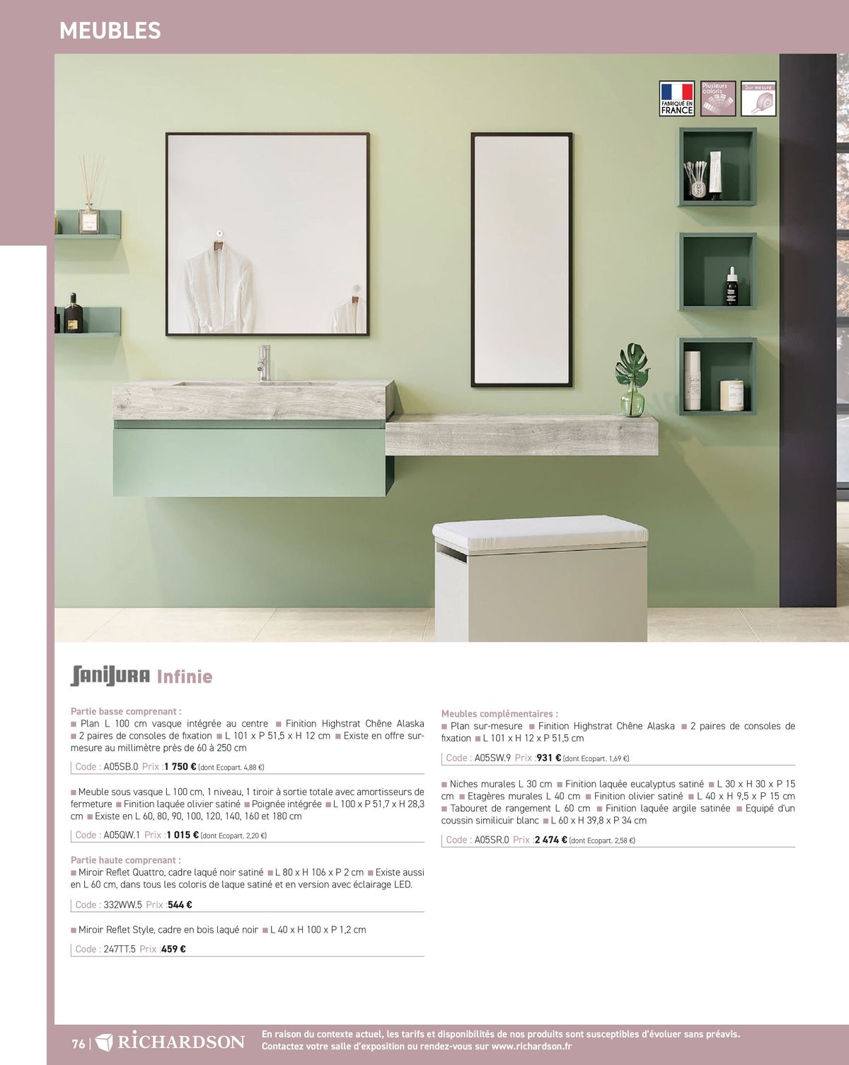 Catalogue Salle de bains et carrelage 2024, page 00078